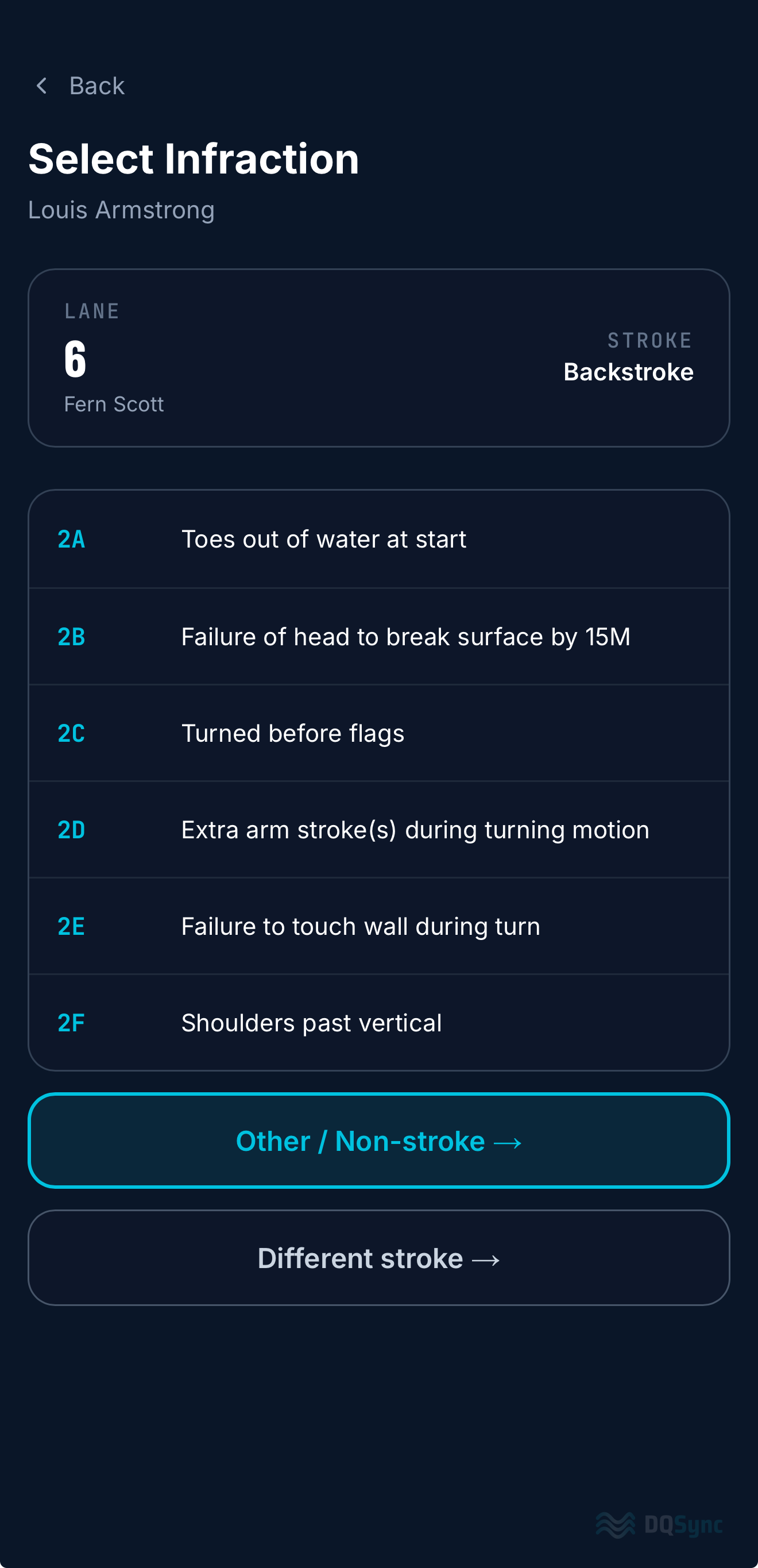 Select infraction